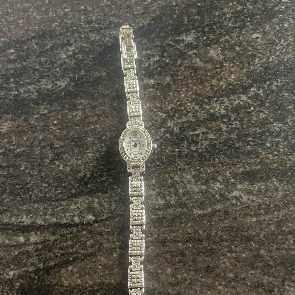 Moissanite Gren Watch with Crystal Accents